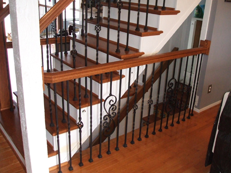 Update your home for low cost with Iron Spindles and staircase by KC Wood